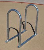8ANA8 Bike Rack, 2-Sided, 4-Bike, 32 in., Silver