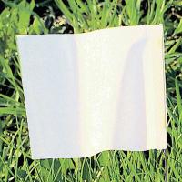 8ANU3 Marking Flag, White, Blank, PVC, PK100