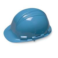8AP87 Hard Hat, FrtBrim, Slttd, 4PinLk, Light Blue