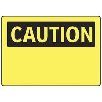 8APM4 Caution Sign, 7 x 10In, BK/YEL, BLK, SURF