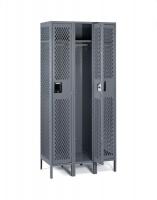 9LCR9 Ventilated Locker, Sngl, 12 x18x78 In, Gray