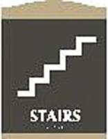 9M955 Braille Sign, 9-1/8 x 7In, PLSTC, Stairs