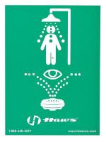 8AUY8 Shower and Eyewash Sign, Vertical