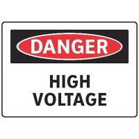 8AV60 Danger Sign, 7 x 10In, R and BK/WHT, HV, ENG