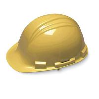 9UAC7 Hard Hat, FrtBrim, Slotted, 4PinLk, Yellow