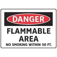 8AY08 Reflective Sign, 7x10 In, Flam Area