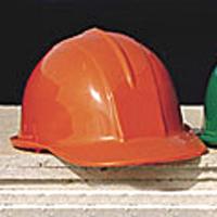8AY33 Hard Hat, Front Brim, Orange