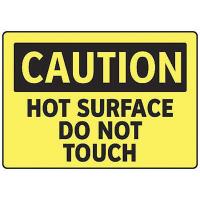 8AZ01 Caution Sign, 7 x 10In, BK/YEL, ENG, Text