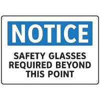 8AZ11 Notice Sign, 7 x 10In, BL and BK/WHT, ENG