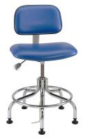 8C422 ESD Cleanroom Chair, Blue, 20-25in