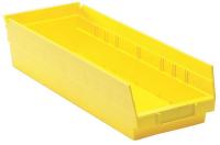 9TZU2 Shelf Bin, 11-5/8L x 6-5/8W, Yellow