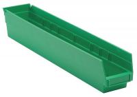 8C915 Shelf Bin, 23-5/8L x 4-1/8W, Green