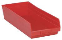 9WU23 Shelf Bin, 11-5/8L x 4-1/8W, Red