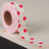 8CE70 Flagging Tape, White/Red, 300ft x 1-3/16In