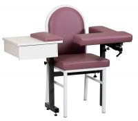 8CG20 Blood Draw Chair w/Drawer, Gunmetal, 16 In