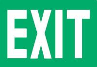 8CG22 Exit Sign, 7-3/8 x 12In, Glow/GRN, Exit, ENG