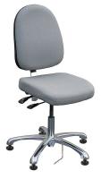 8CG51 Deluxe ESD Chair, Gray, Fabric, 17-22in