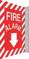 8CGE3 Fire Extinguisher Sign, 12 x 9In, WHT/R