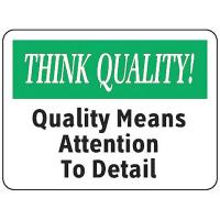 8CHZ0 Quality Control Sign, 7 x 10In, ENG, Text