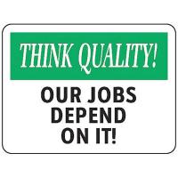 8CJR5 Quality Control Sign, 10 x 14In, Vinyl, ENG