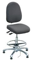 8CKD6 Deluxe ESD Chair, Charcoal, Fabric, 23-33in