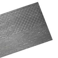 8XAA8 Nose Stair Tread, Slate, Rubber, 5 ft. W