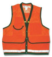 8CL13 Field Vest, L, Orange, Zipper