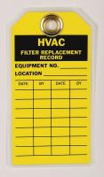 8CLC1 HVAC Fl Replacement Rcd Tag, Bk/Yel, PK10