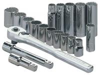 8CM71 Socket Set, Standard Length, 1/2 In