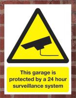 8Z617 Security Sign, 24 x 18In, YEL and BK/WHT