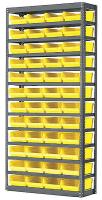 8CMX4 Bin Shelving, Solid, 36X12, 96 Bins, Yellow