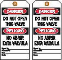 8XCE9 Danger Bilingual Tag, 7 x 4 In, PK100