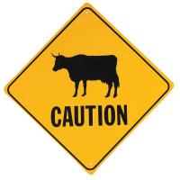 8CP75 Traffic Sign, Livestock, 18 x 18In