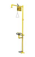 8CT47 Drench Shower With Eyewash, Yellow