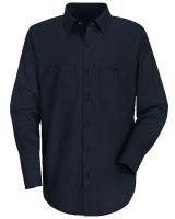 8ULX2 Lng Slv Shirt, Nvy, 65% PET/35% Ctn, XL