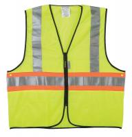 8CXH7 High Visibility Vest, Class 2, 2XL, Yellow
