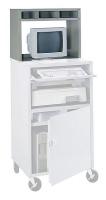 8CY94 Computer Cabinet, Riser, Gray