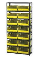 8CZV5 Steel Shelving, 14-3/4L x 16-1/2W, Yellow