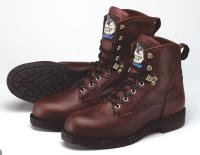 8YEF6 Work Boots, Stl, Mn, 8-1/2, Medium Brn, 1PR