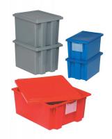 9LC15 Tote Box Lid, 14-1/4 In.L, Red