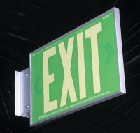 8UMW0 Exit Sign Face, Green, 8-1/2x13-5/8, Alum