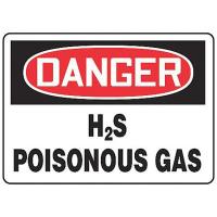 9MCW3 Danger Sign, 7 x 10In, R and BK/WHT, ENG