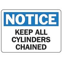 9AN83 Notice Sign, 7 x 10In, BK and BL/WHT, ENG