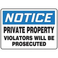 9AJ12 Notice Sign, 10 x 14In, BL and BK/WHT, ENG