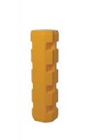 9MJH0 Column Protector, Square, Yellow, 42 In