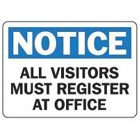 8DGV9 Notice Security Sign, 7 x 10In, AL, ENG