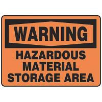 8XEG0 Warning Sign, 7 x 10In, BK/ORN, PLSTC, ENG