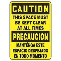 8DH40 Caution Sign, 14 x 10In, BK/YEL, PLSTC, Text