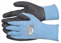8DH72 Coated Gloves, M, Gray/Blue, PR