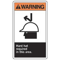 8FA91 Hard Hat Label, 5 In. H, 3-1/2 In. W, PK 5